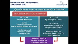 Interpretación básica del Hepatograma - Prof. Adj. Dr. Marcelo Valverde