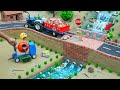 DIY Mini Tractor Making Real Concrete Bridge Underground Water Pipe Science Project Topminigear