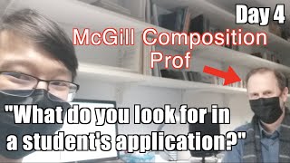 McGill Composition Professor's Advice, Nicholas-only Concert | Music Student Week in the Life Day 4