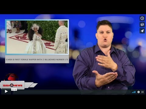 Cardi B first female rapper with 2 Billboard Number 1's (ASL - 7.3.18)