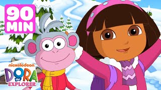 Download lagu Dora Goes On Winter Action Adventures! ❄️ 90 Minutes of Dora the Explorer | Dora & Friends mp3