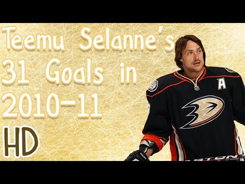 Os 31 gols de Teemu Selanne em 2010-11 (HD)