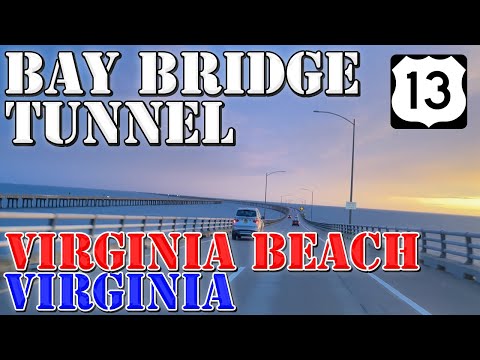 Chesapeake Bay Bridge Tunnel - Underwater - Virginia Beach - Virginia - 4K Infrastructure Drive