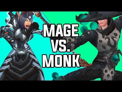 Mage vs. Windwalker Monk Duels - Battle For Azeroth Alpha PvP Gameplay