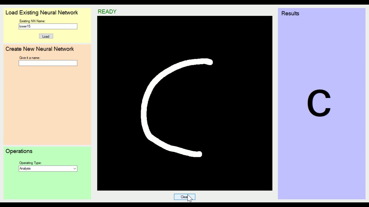 Letter Recognition using a Neural Network