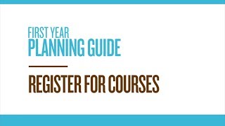 First Year Planning Guide - Register