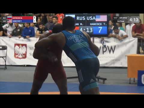 1/4 GR - 97 kg: M. SAFARIAN (RUS) v. T. HANCOCK (USA)