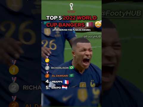 Unforgettable Top 5 World Cup 2022 Goals 😮🔥 #football #worldcup2022 #mbappe