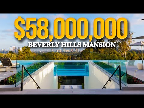 TOURING $58,000,000 Los Angeles Mansion with a POOL BRIDGE