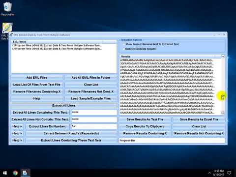 EML Extract Data & Text From Multiple Software