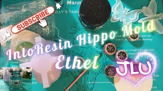 Resin Project - IntoResin Stunning Hippo Mold! I call her Ethel🦛🌸👩🏽🎨#intoresin #hippo #teexpert
