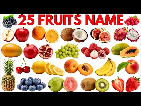 Fruits Name | Learn 25 Fruits Name in English with Pictures | Fruits Name Vocabulary #fruits #fruit