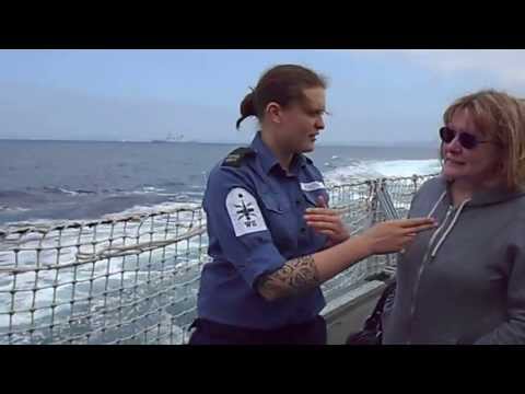 HMS Somerset moving up to 25 knots