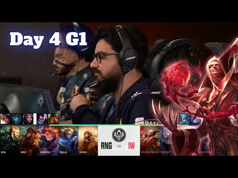 RNG vs IW - Day 4 LoL MSI 2022 Group Stage | Royal Never Give Up vs İstanbul Wildcats full game
