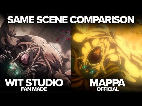 MAPPA vs WIT Studio Fan Animation Comparison | Declaration of War