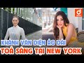 Khánh Vân Diện áo Dài Truyền Thống Toả Sáng Trên đường Phố New York Shorts
