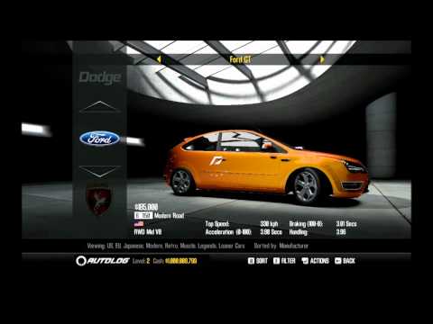 Need For Speed: SHIFT 2 Unleashed - Full Car List HD