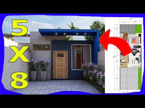 SMALL HOUSE PLAN AND 💲💲 ECONOMIC 5x8 meters 1 Beautiful and Simple Floor