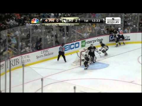 Evgeni Malkin goal Feb 20 2013 Philadelphia Flyers vs Pittsburgh Penguins NHL Hockey