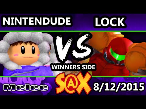 S@X - VGz | Nintendude (Ice Climbers) Vs. Lock (Samus) SSBM Tournament - Smash Melee