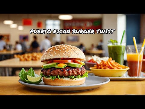 Tasty Chorizo Burger - Elevating Puerto Rican School Lunches With Flavor!
