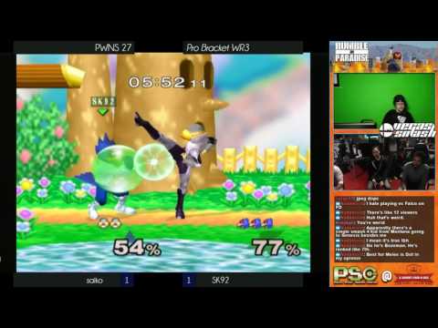 PWNS 27 - Melee - Pro - WS - Saiko (Sheik) vs SK92 (Falco)