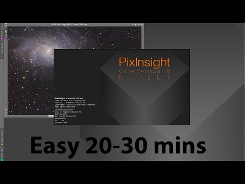 Easy Processing of M33 - The Triangulum Galaxy using Pixinsight and Photoshop