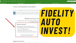 How To Set Up Automatic Investments on Fidelity (2023)