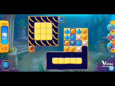 Fishdom. 8082 level no boosters and diamonds - 22 moves