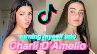 turning myself into my celebrity lookalike (CHARLI D’AMELIO from Tik Tok)