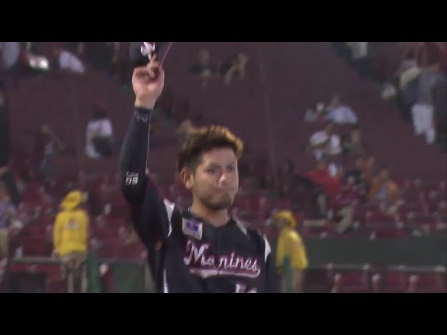 マリーンズ・大嶺翔選手ヒーローインタビュー 2017/10/1 E-M