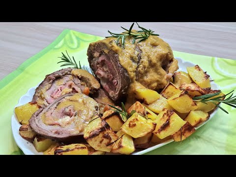 💯 DA LECCARSI I BAFFI : MAI MANGIATO UN ROTOLO DI CARNE FARCITO COSI SUCCOSO,MORBIDO E DELIZIOSO!