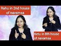 Rahu in 2nd house and ketu in 8th house of navamsa chart||d9 chart analysis||marriage astrology||