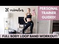 Full Body 20 Minute Loop Band Workout | Resistance Band Workout, Mini Band Workout, At Home,  Bands