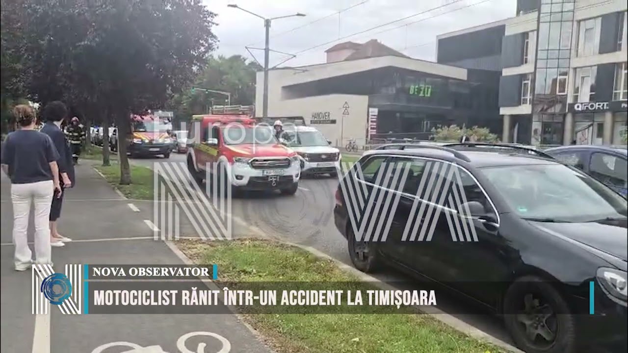 Motociclist rănit într-un accident la Timișoara