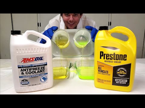 AMSOIL vs Prestone 60/40 Coolant Concentrate Cold Flow Test