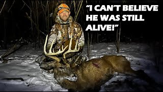 CRAZY Wounded Buck - Late Season Hunting in Michigan