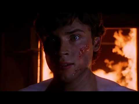 Smallville 2x20 - Clark is burnt alive