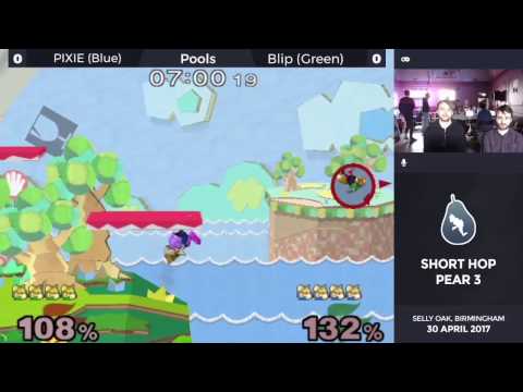 Short Hop Pear 3 - Pool 1 - Pixie (Blue Fox, Falco) vs Blip (Green Fox)