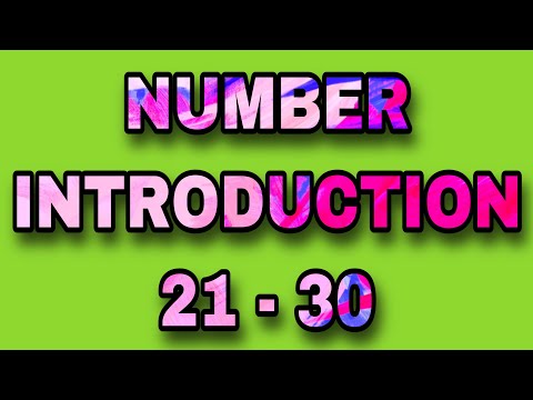 Part of a video titled Number Introduction From 21 To 30 - YouTube