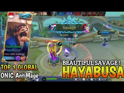 SAVAGE!! PERFECT GAMEPLAY HAYABUSA By ONIC AntiMage | Mobile Legends