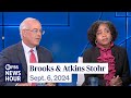 Brooks and Atkins Stohr on if there's a double standard for what Trump and Harris say - PBS NewsHour Brooks and Atkins Stohr on if there's a double standard for what Trump and Harris say