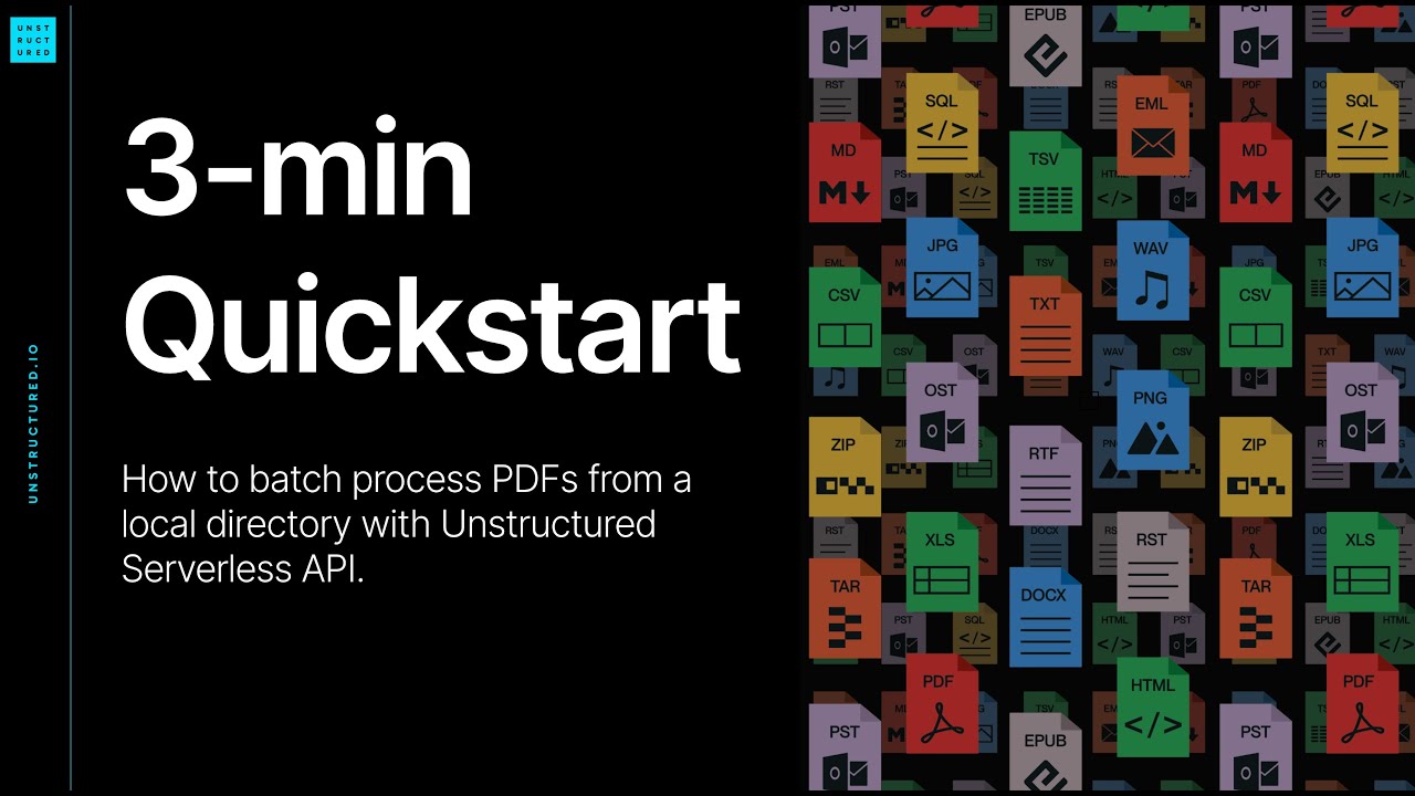 3-min Quickstart: How to batch process PDFs from a local directory with Unstructured Serverless API