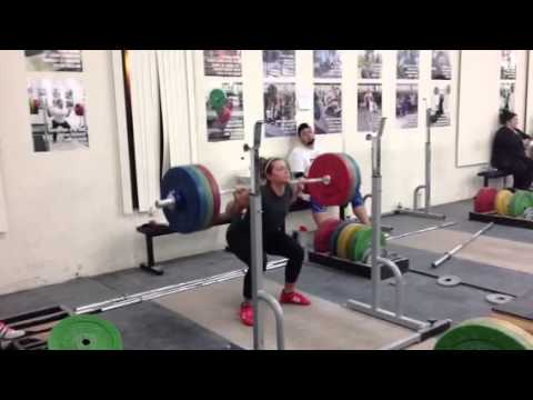 National Champion Jessica Lucero Back Squat 130 kg x 6