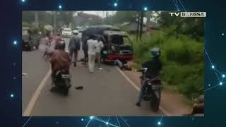 Ringsek! Kecelakaan Motor dengan Mobil di Pandeglang