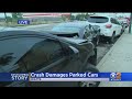 Car Smashed Into Parked Cars On Imperial Highway In Watts