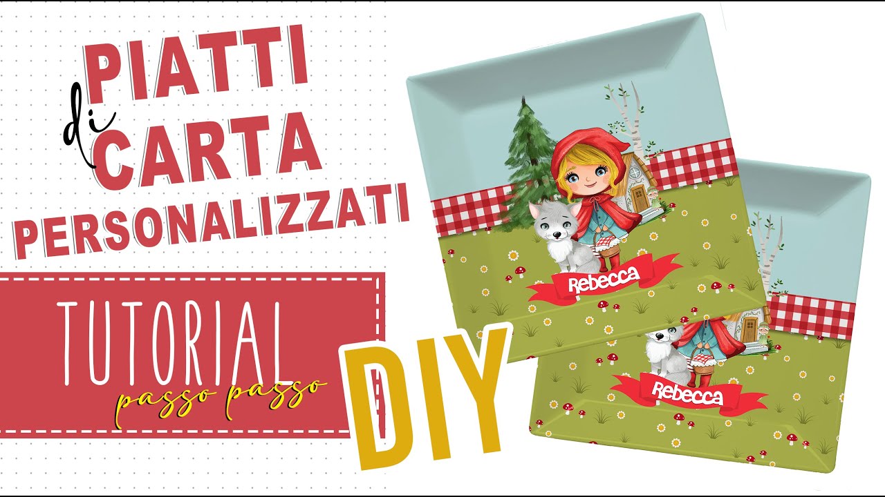 PIATTI DI CARTA PERSONALIZZATI - TUTORIAL - PRATOS / PLATOS DE PAPEL PERSONALIZADOS -