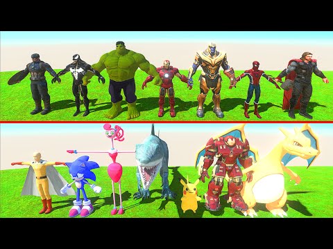 MARVEL vs SCARIEST MONSTER | Which Team Is Stronger? - Animal Revolt Battle Simulator