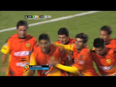 Gol de Barraza. Sarmiento 0 - Crucero 1. Fecha 6. Primera División 2015. FPT.
