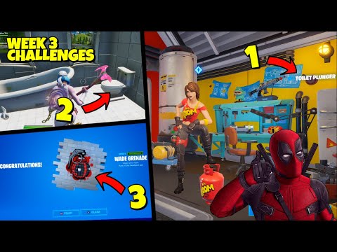 Find Deadpool's TOILET PLUNGER & DESTROY TOILETS in Fortnite